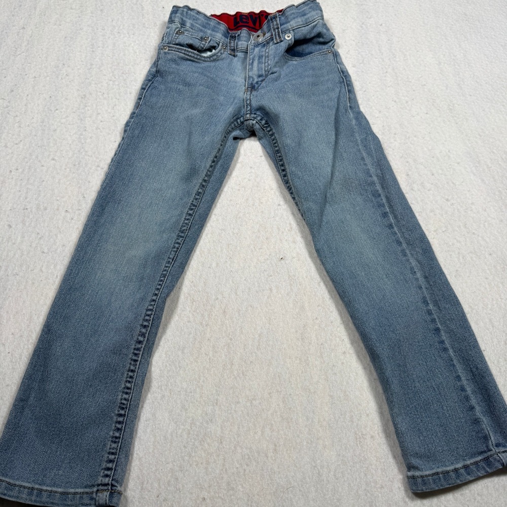 Levis 511 Slim Fit Jeans Kids Size 7 Light Wash Blue Denim Pants